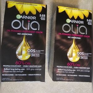 Garnier Olia 5.03 Medium Neutral Brown  Permanent Hair Color 2 Boxes